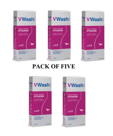 5x VWash V Wash Plus 100 ml - pH 3.5* Hygiene Dryness excellent intimate wash for girls and womens