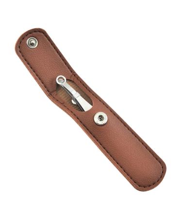 MERRYHAPY 1 Set Round Nose Hair Clip Hair Trimmer Nose Hair Removal Tool Hair Remover Nasal Clippers for Men Trimmers for Men Nose Trimmers Ear Man Tweezer Stainless Steel Cosmetic 9.80X1.00X0.50CM Brown