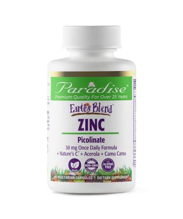 Paradise Herbs Earth's Blend Zinc Picolinate 90 Vegetarian Capsules