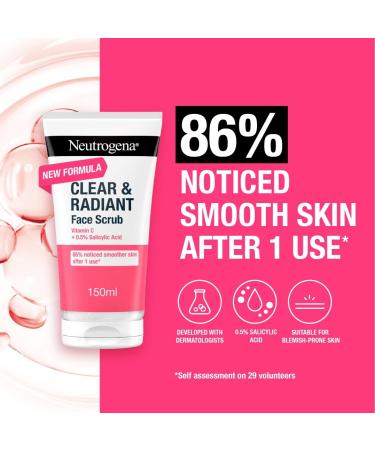 NEUTROGENA Clear & Radiant Face Scrub 150ml 150 ml (Pack of 1) - Buy Online on GoSupps.com
