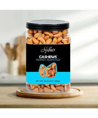 Honey Roasted Cashews - 32 oz Reusable Container | Gourmet Nuts Coated with Natural Honey | Healthy Vegan Snack | Hand-Picked & Roasted to Perfection | Sweet & Crunchy 2lb Pack - Buy Online on GoSupps.com