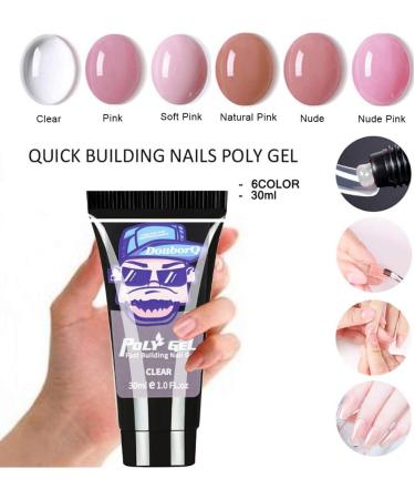 30ml Nails Extension Gel UV Builder Gel Nails Gel Quick Building Extension Acrylic Nail Art Crystal UV Resin Builder Gel Pink - Buy Online on GoSupps.com