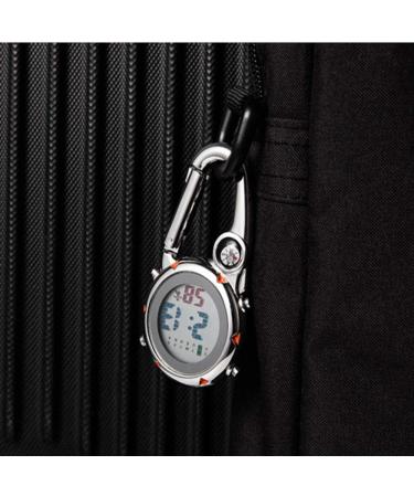 Clip-on Digital Carabiner Watch | Waterproof, Shockproof, Glow in The Dark | Alarm, Date, Week | Outdoor Sports Accessory | White - Buy Online on GoSupps.com