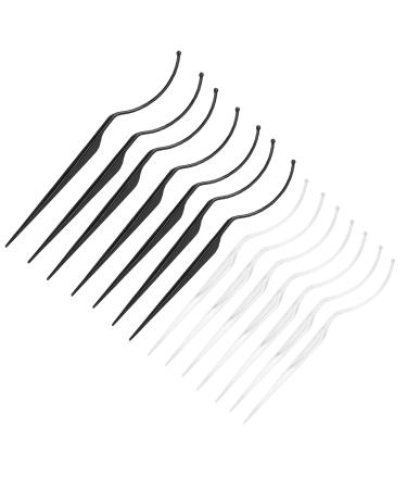 14Pcs False Eyelashes Display Stick Set - Eyelash Applicator & Extension Support Tools for Grafting Effect - Ideal for Eyelash Salons (Black & Clear - Buy Online on GoSupps.com