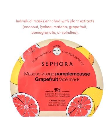 Sephora Grapefruit Face Mask - Hydrating & Anti-Pollution Formula - Buy Online on GoSupps.com