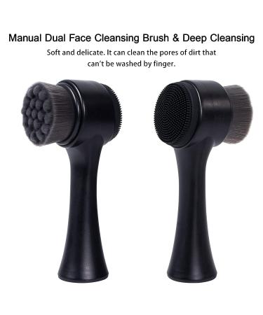 2 in 1 Facial Cleansing Brush for Deep Pore Exfoliation and Gentle Cleansing - Buy Online on GoSupps.com