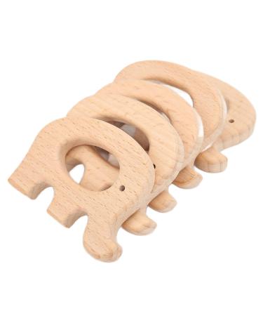 5 Wooden Bite Ring Toys for Babies - Pain Relief & DIY Elephant Necklaces & Bracelets - Childhood Development Aid - Buy Online on GoSupps.com