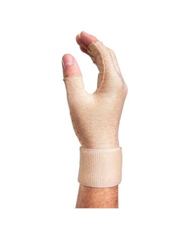 DonJoy Advantage Fingerless Arthritis Gloves (Pair) Tan L