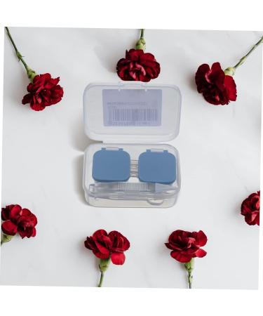 PartyKindom Glasses Case & Contact Lens Holder - Travel Storage Box Blue 5.5x2.5x2cm - International Shipping Available - Buy Online on GoSupps.com
