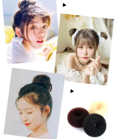 Hair Bun Donut Maker Hair Bun Ring Long Thick Hair Shaper Hairstyle Accessories 7cm Beige - Buy Online on GoSupps.com