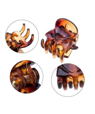Mini Hair Clips Set - 24 Small Plastic Hair Clips for Women & Girls - Brown & Black - Buy Online on GoSupps.com