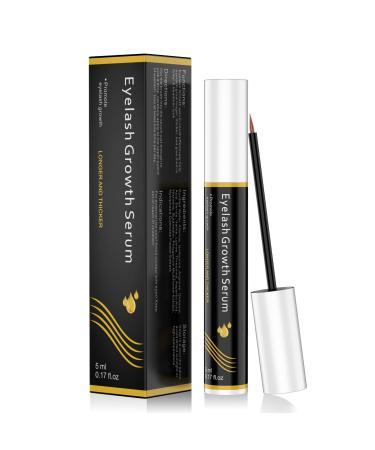 Premium Eyelash Growth Serum - 5ml Eyelash Enhancer & Natural Non-Irritating Eyelash Serum for Thicker Eyelashes Faster Growth Healthier