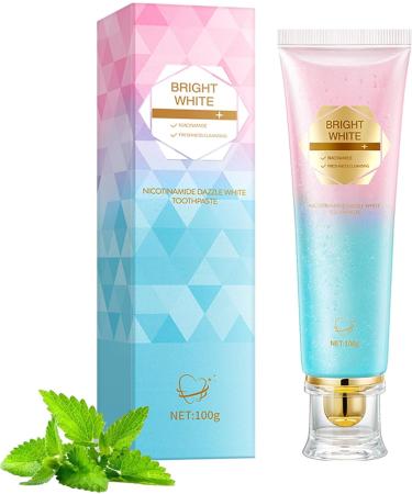 Niacinamide Whitening Toothpaste Niacinamide Toothpaste Intensive Whitens Teeth Protects Tooth Enamel Stain Removal & Freshens Breath Fuoride-Free Whitening Toothpastes for Brilliant Smile 1