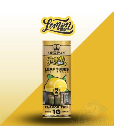 King Palm Lemon Haze Mini Pre Rolls - 2-Pack (1g Each) | Flavoured Hemp Wraps - Buy Online on GoSupps.com