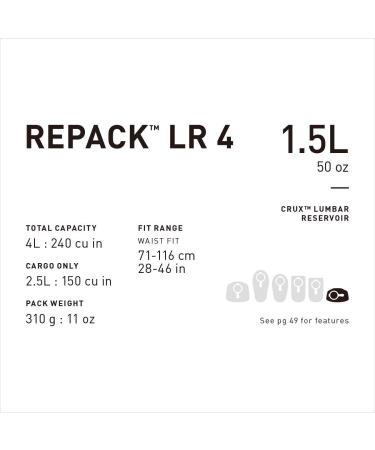 CamelBak Repack LR 4 Hydration Pack Black - 50 oz | Lightweight & Durable - Buy Online on GoSupps.com