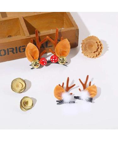 Reindeer Antlers Hair Clip - Christmas Hair Accessories for Girls & Women | Brown - Buy Online on GoSupps.com