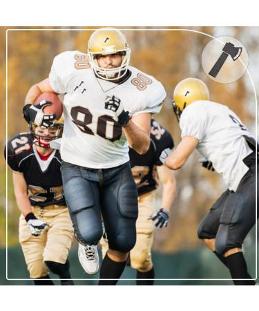 Olycraft 625 Pieces Waterproof Ax Stickers for Youth Football Baseball & Hockey - Black & White Helmet Decoration - Buy Online on GoSupps.com