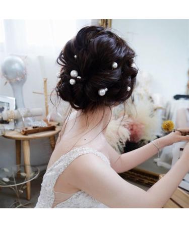 Wedding Pearl Hair Pins Set U Shaped Flower Pins Hair Clips for Brides Bridesmaids Girls Hair Style Prom Party Jewelry Boho Vintage Hair Piece (18pcs silver) - Buy Online on GoSupps.com
