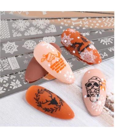 6-Piece Christmas Nail Art Stamping Kit - Snowflakes & Christmas Tree Designs for Festive Manicures - Buy Online on GoSupps.com