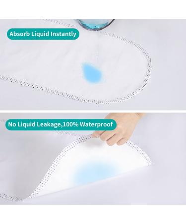 AsoHomx Waterproof Diaper Changing Pad Liners - 6PK White | Large & Soft Flannel Cotton | Reusable & Portable Baby Changing Mat - Buy Online on GoSupps.com