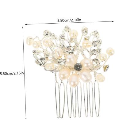 DOITOOL Hair Comb Hair Gems for Women Bridal Hair Side Comb Keychain Comb Wedding Hair Side Comb Crystal Headpiece Mothers Day Tiara Hairpin European and American White Bride Alloy - Buy Online on GoSupps.com