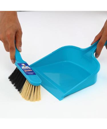 MR. SIGA Dustpan and Brush Set - Pack of 2, Blue & Grey | High-Quality Cleaning Tools - Buy Online on GoSupps.com