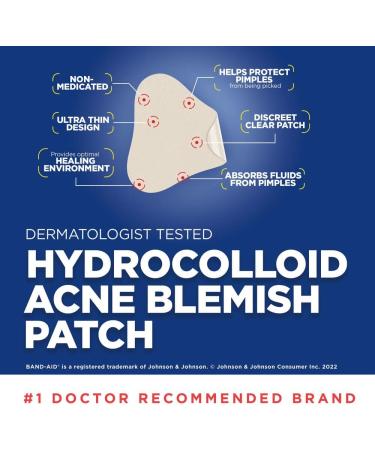 Band-Aid Hydro Seal Acne Blemish Patch - Hydrocolloid Pimple Patches Face Pimple Spot Care - 7 Count beige - Buy Online on GoSupps.com