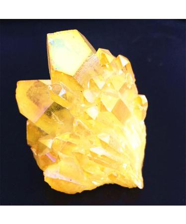 Yellow Aura Quartz Crystal Natural Quartz Cluster Specimen Rough Stones and Minerals Home Decor ZJGIDTEM - Buy Online on GoSupps.com