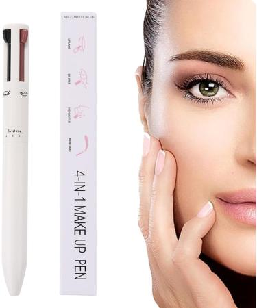 4 in 1 Makeup Pencil - Waterproof Multi-Use Portable Makeup Pencil | Contour for Women for Travel Comes with Eyeliner Brow Lipliner and Highlighter White - Buy Online on GoSupps.com