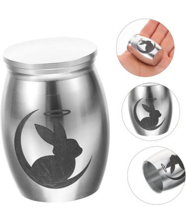 HANABASS Rabbit Urn Bunny Small Pet Urn Urns Urn for Ashes Parrot Urn Keepsake Urn Dog Urn Stainless Steel 2.50X1.50X1.50CM Silver - Buy Online on GoSupps.com