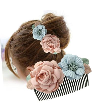 Housoutil Floral Hair Comb Flower Hairpin Jewelry Boxes Wooden Crafts Bridal Hair Jewels for Women Combs for Women Hair Accessories Tiara Women Hair Comb Headgear Korean Version Miss - Buy Online on GoSupps.com