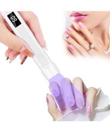 LOPHE Handheld UV Nail Lamp Small UV Lamps for Gel Nails Rechargeable USB Nail Dryer Light with LED Screen and 10s 30s 60s Timer Portable Led Nail Flashlight Gift for Women Nail Art White - Buy Online on GoSupps.com