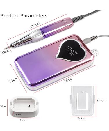 Electric Nail Drill Cordless Electronic Electric Nail Drill Professional Nail Drill Electric File For Polishing Low Vibration Low Heat Low Noise Removing Acrylic Nails For Acrylic Gel Nails - Buy Online on GoSupps.com