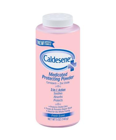 Caldesene Medicated Protecting Powder with Zinc Oxide & Cornstarch, 5 oz (Pack of 6)