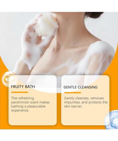  ZLHHRZJX Persimmon Soap for Body Odor Reduce Seniors Smell Targeted Soaps Deodorizing Soap for Body Odor Control Persimmon Extract Bath Soap for Women Men - Buy Online on GoSupps.com