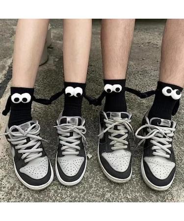 Bestmaple Couple Dolls Socks - Magnetic Cute Toe Socks for Men Women - Cotton Breathable Comfort - Black - Buy Online on GoSupps.com