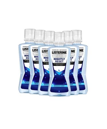Listerine Advanced Nightly Reset Mild taste - mouthwash for reminalization of the enamel - combats the traces of the day overnight and cleans deeply (6 x 400ml)