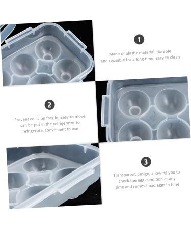LABRIMP Box Eggs Refrigerator Plastic Pallet Food Containers Egg Case Fridge Egg Holder Tray Egg Bag Storage White 27.5x13cm - Buy Online on GoSupps.com