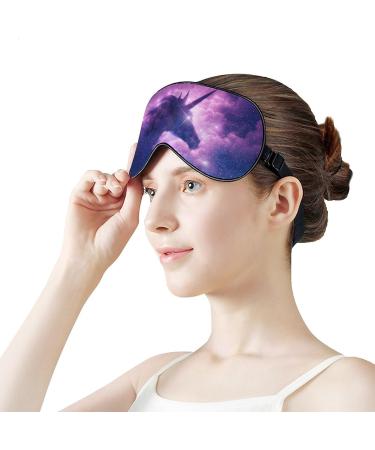 Unicorn Silhouette Milky Way Nebula Sleeping Mask - Adjustable, Lightweight Eye Mask for Travel and Meditation - Buy Online on GoSupps.com