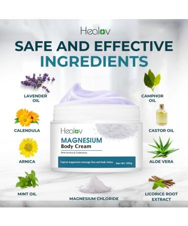 Magnesium Lotion Pure Soothing Magnesium Cream for Relaxation Better Sleep Muscle Health Leg & Joint Care Topical Magnesium Lavender Butter for Sleep Aid Non-Greasy Safe Easy to Use - Buy Online on GoSupps.com