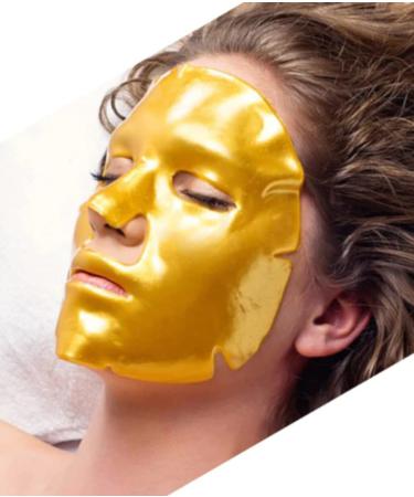 AM99 Gold Collagen Facial Masks - Vegan 24k Gold Treatment for Anti-Aging & Moisturizing - 5pc - Buy Online on GoSupps.com