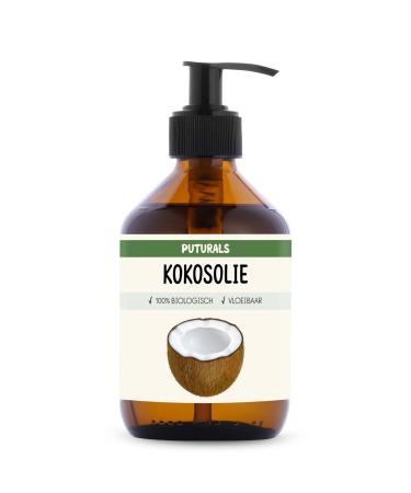 Puturals MCT oil 100 Organic 300ml Coconut oil Rich in C8 and C10 Rich in Vitamins A E K and B Glass Bottle with Pump C8 MCT Oil for skin hair and massage