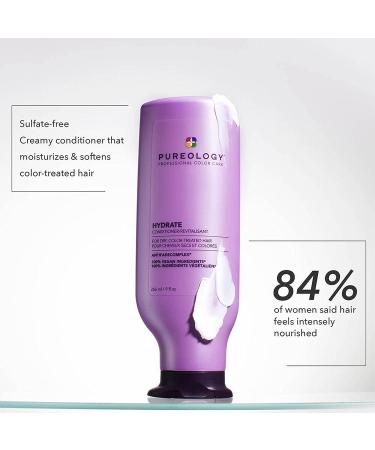 Pureology Hydrate Shampoo and Conditioner Set for Dry Color Treated Hair - Sulfate-Free, Vegan, Paraben-Free - 9.2 Fl Oz - Buy Online on GoSupps.com