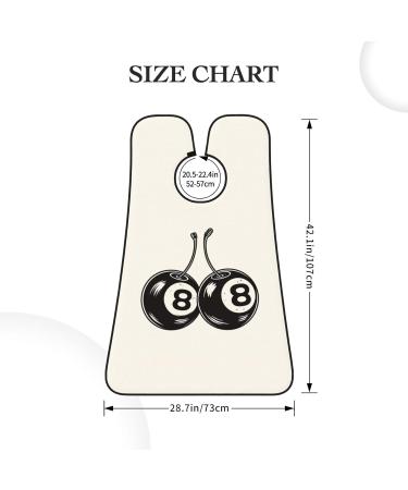 Two Billiards Balls Print Beard Bib Apron | Non-Stick Hair Catcher for Men | Perfect Gift Idea - One Size Black - Buy Online on GoSupps.com
