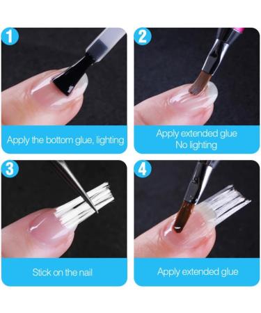 Minkissy 1 Glass Fiber Nail Extension Supplies - 2pcs Fake Nail Fibers for Salon Use - Buy Online on GoSupps.com