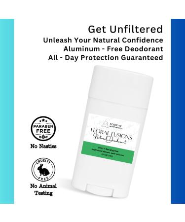 Get Unfiltered Floral Fusions Natural Aluminum Free Deodorant (Mint) - Buy Online on GoSupps.com