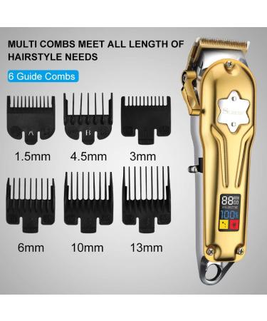 SURKER Hair Clippers Beard Trimmer for Men Professional Hair Trimmer Cordless Barbers Grooming Kit Rechargeable (Silver) - Buy Online on GoSupps.com