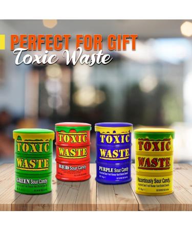 VR ANGLE Toxic Waste 4 Mix Sour Candy Drums - Ultra Sour Tiktok Trend Retro Sweets - Halloween & Birthday Treat 42g - Buy Online on GoSupps.com