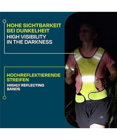 Lightweight Reflective Running Vest for Jogging & Cycling - Breathable & Safe for Men & Women - SL Yellow - Buy Online on GoSupps.com