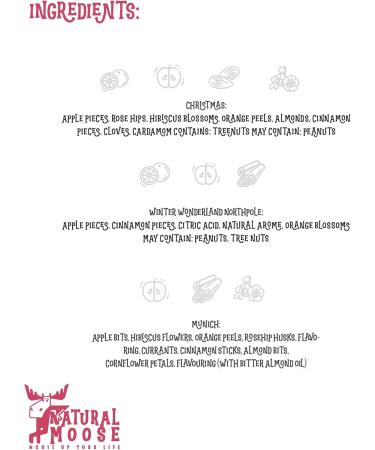 Natural Moose | Premium Loose Leaf Tea | Winter Bundle | Munich "Christkindlmarkt" WinterWonderland "Northpole and Christmas | 3x100g Winter Flavour 3pcs - Buy Online on GoSupps.com